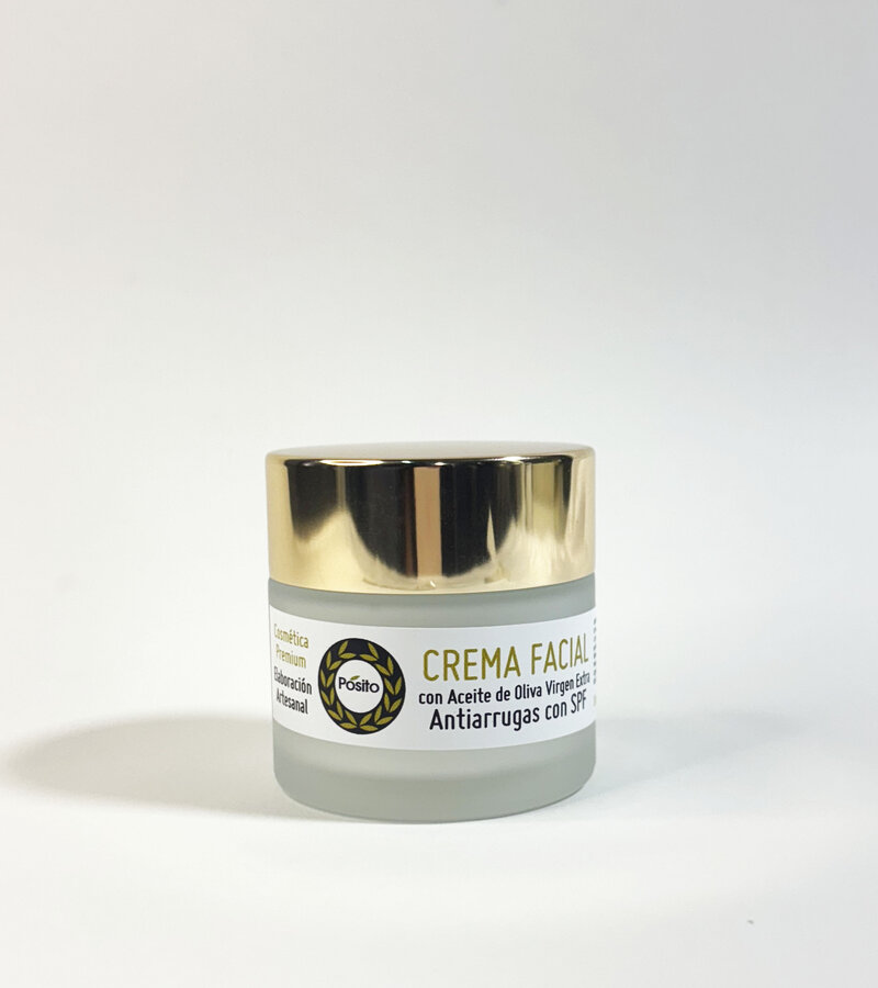 Crema Facial Antiarrugas con Aceite de Oliva Virgen Extra